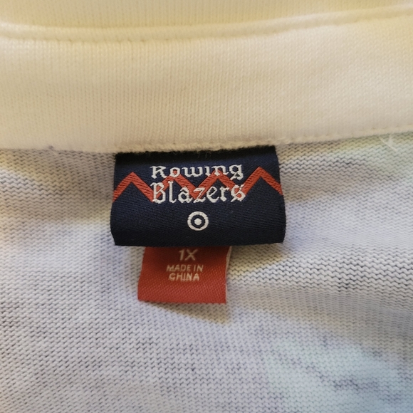 Women's Rose Print Collared Long Sleeve Rugby Shirt - Rowing Blazers 1X - Picture 5 of 7